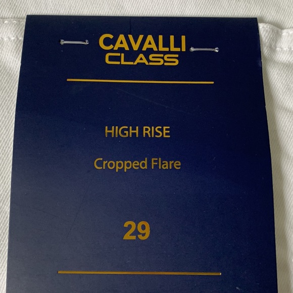 ❤️❤️❤️Class Cavalli Slightly Wide Leg cropped flare white jeans size 29 US❤️❤️❤️ - Picture 11 of 11